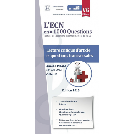 Lecture critique d'article et questions transversales  VG librairie