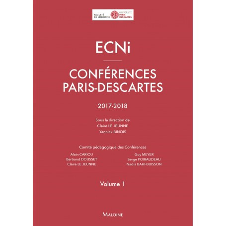 ECNi : conférences Paris Descartes 2017-2018, volume 1