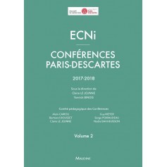 ECNi : conférences Paris Descartes 2017-2018, volume 2