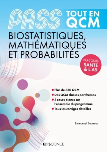 PASS QCM de biostatistiques, probabilités, mathématiques