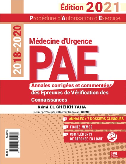 Annales de médecine d'urgence 2018-2020 PAE
