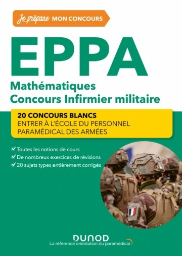 Concours infirmier militaire, EPPA : mathématiques