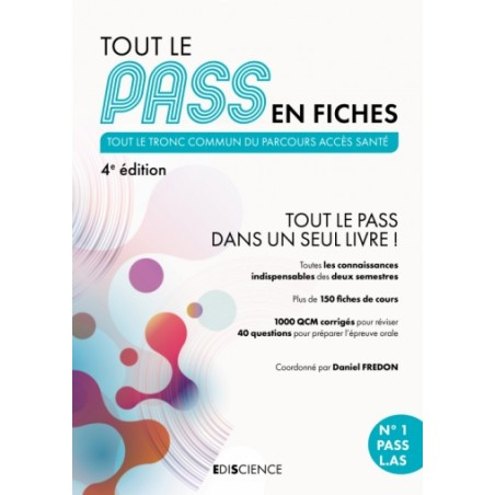 Tout le PASS en fiches 2023, Daniel Fredon, Ediscience