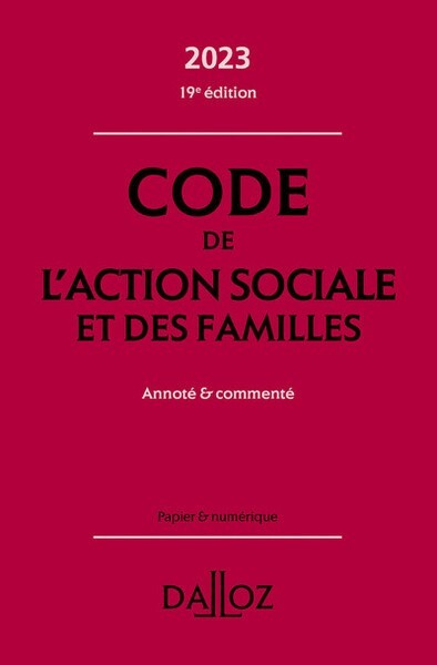 Code de l'action sociale et des familles 2023