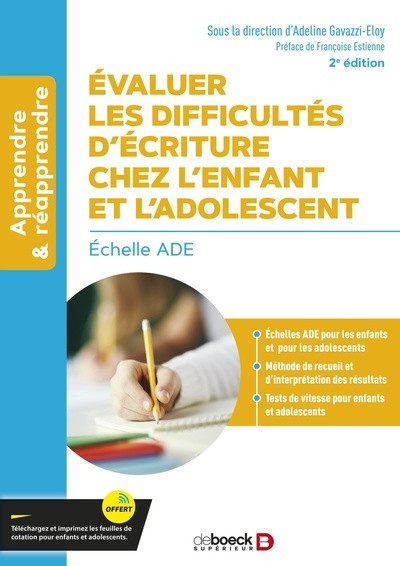 Évaluer les difficultés d'écriture chez l'enfant et l'adolescent