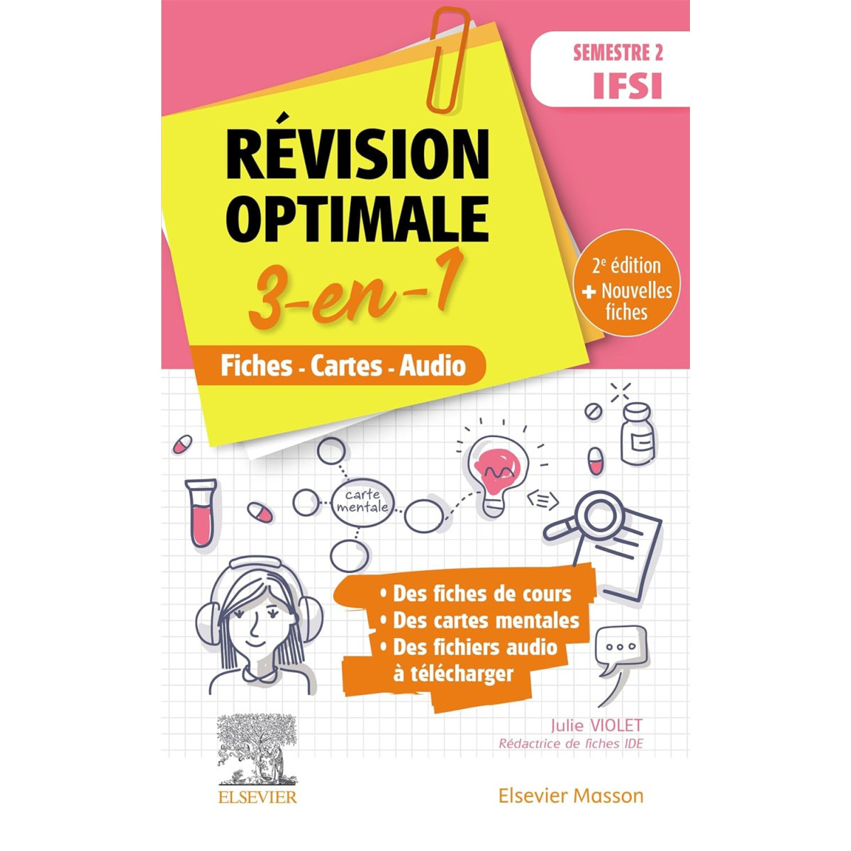 Révision optimale 3-en-1 Semestre 2 IFSI - Fiches - Cartes - Audio