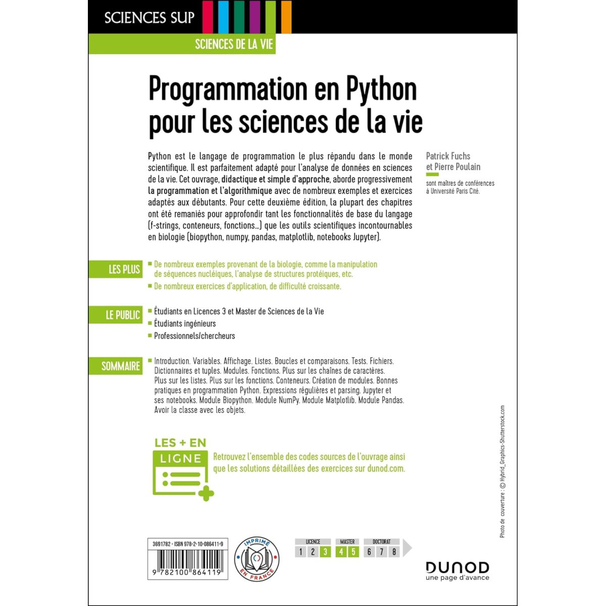 Programmation en Python pour les sciences de la vie - 2e éd.