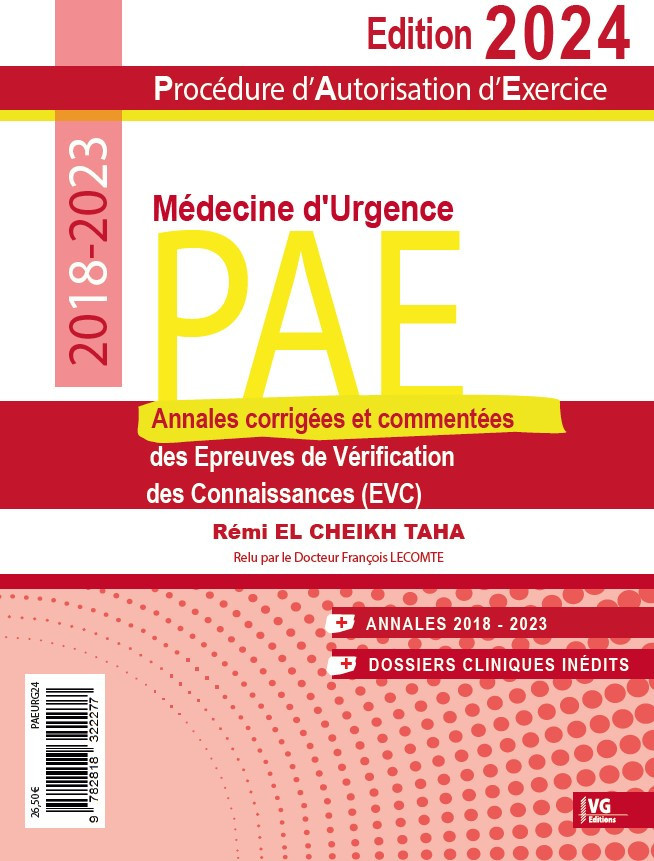 Annales de médecine d'urgence 2018-2023 PAE