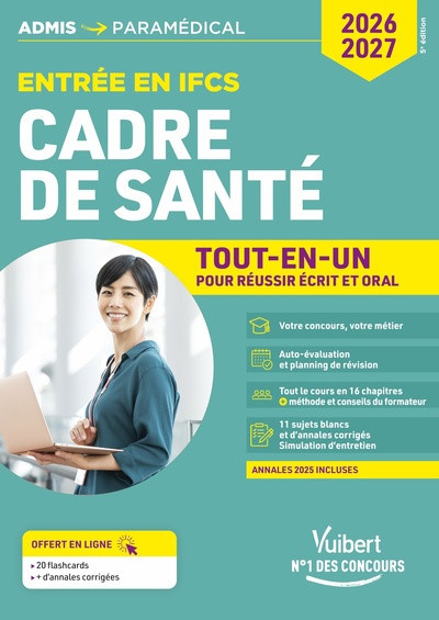 Concours Cadre de santé - Entrée en IFCS - Tout-en-un. Concours 2026-2027