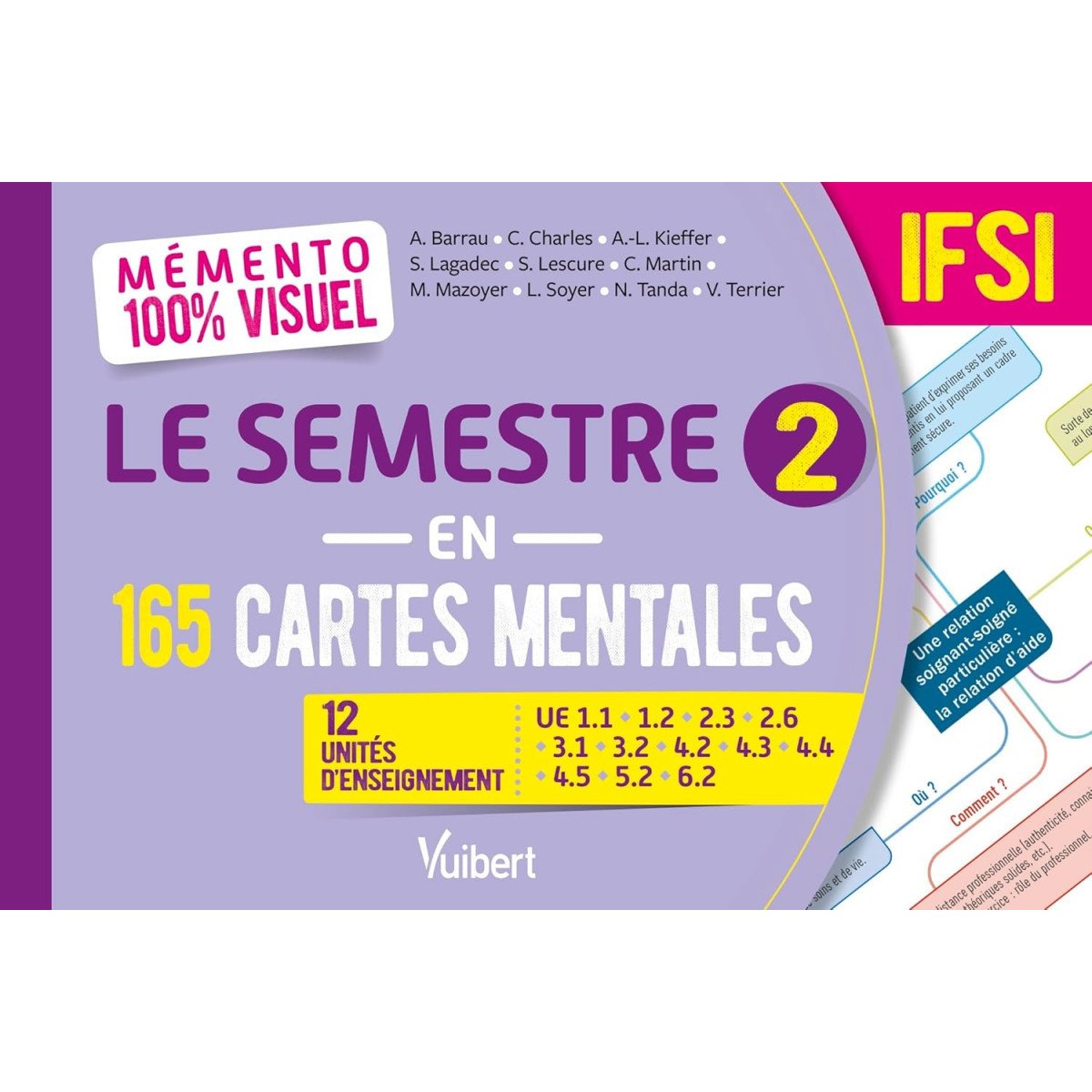 Mémento 100% visuel Le semestre 2 en 165 cartes mentales IFSI - 12 unités d'enseignement