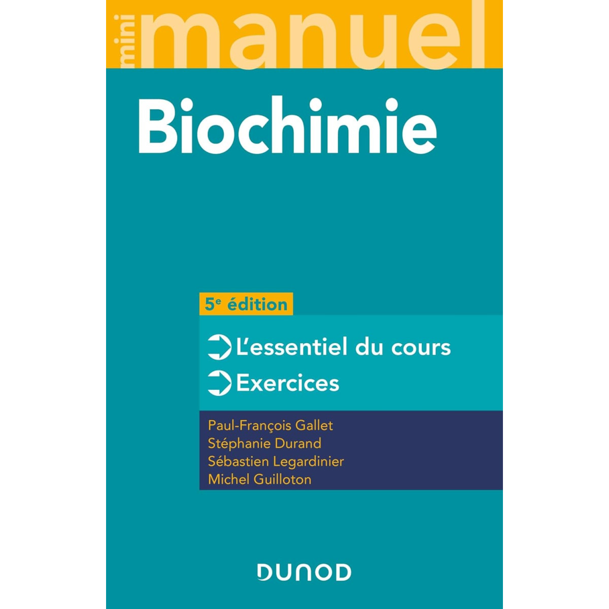 Mini Manuel Biochimie - Cours + exos + QCM/QROC 5e édition