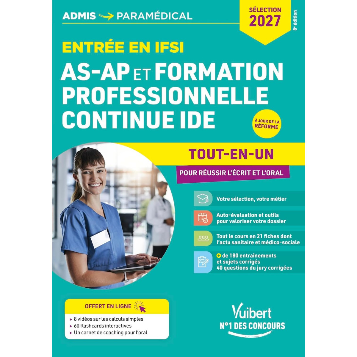 Entrée en IFSI pour AS-AP et formation professionnelle continue IDE - Mathématiques - Sélection 2027 - Tout-en-un