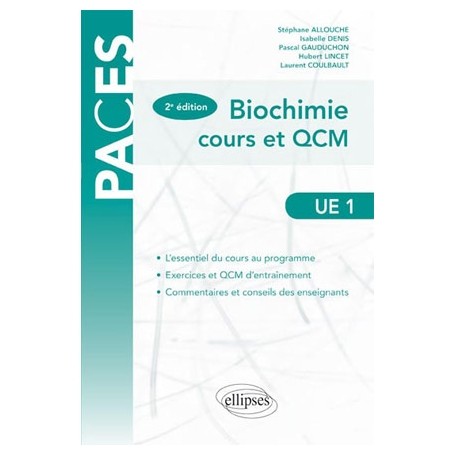 Biochimie UE1 - Cours et QCM