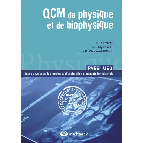 QCM de physique et de biophysique UE3