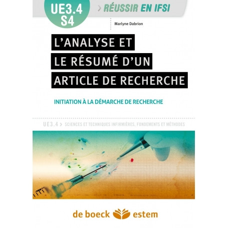 L'analyse et le résumé d'un article de recherche UE 3.4