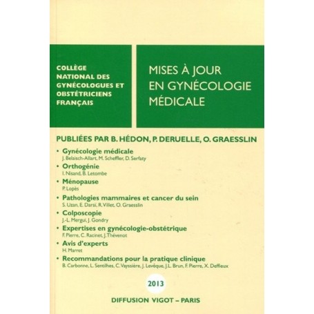 Mises à jour en gynécologie médicale 2013