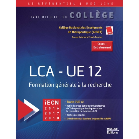 LCA UE12 : formation générale à la recherche