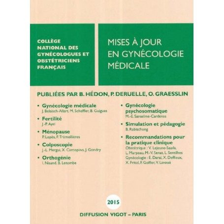 Mises à jour en gynécologie médicale 2015