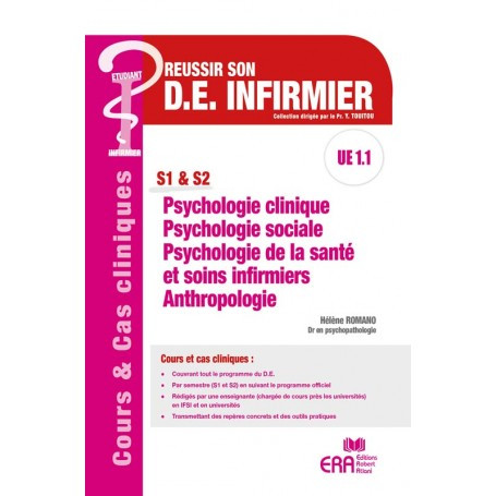 Psychologie clinique, psychologie sociale, psychologie de la santé et soins infirmiers, anthropologie UE 1.1