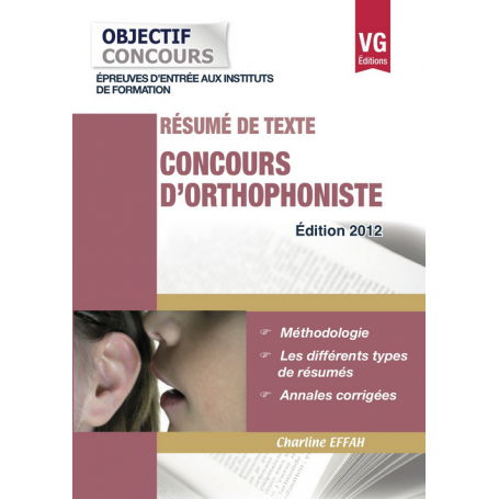 Concours orthophoniste : résumé de texte