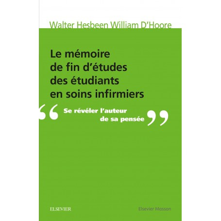 Le mémoire de fin d'études des étudiants en soins infirmiers