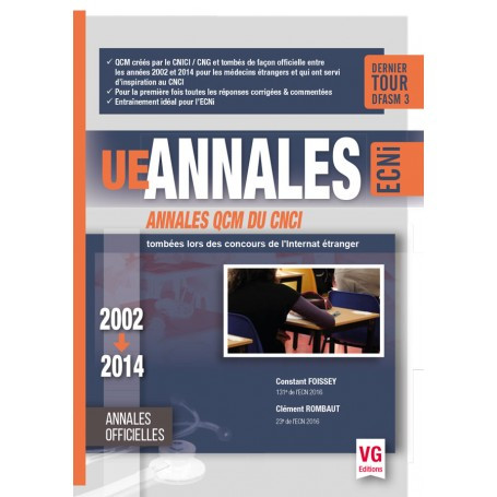 Annales officielles du CNCI en QCM 2002-2014