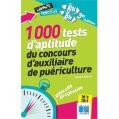 1000 tests d'aptitude du concours d'auxiliaire de puériculture